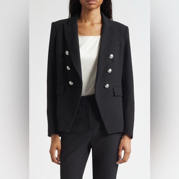 Veronica Beard Miller Dickey Jacket-  Black Blazer with Silver Buttons - Picture 4 of 17